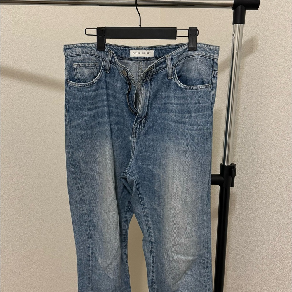 Zara Men's Light Blue Slim Straight Jeans